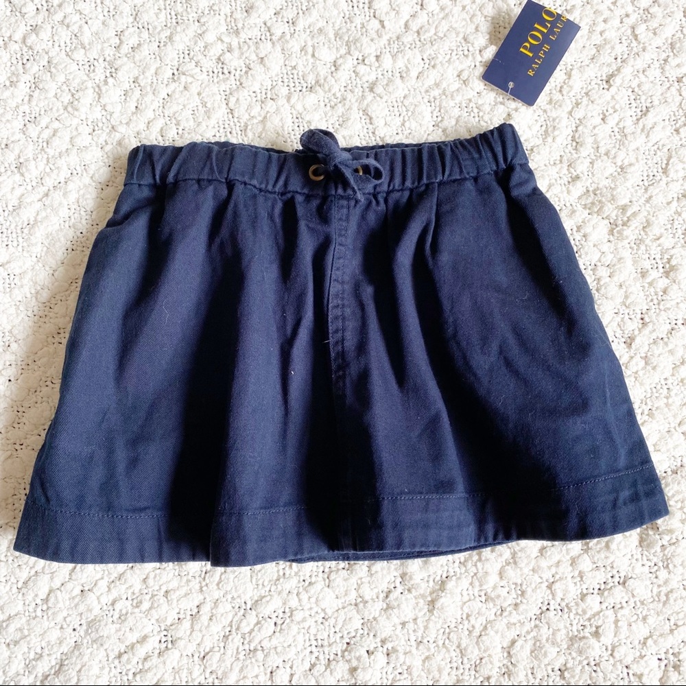 NWT Polo Ralph Lauren Skirt with Drawstring & Pockets, 4, Aviator Navy